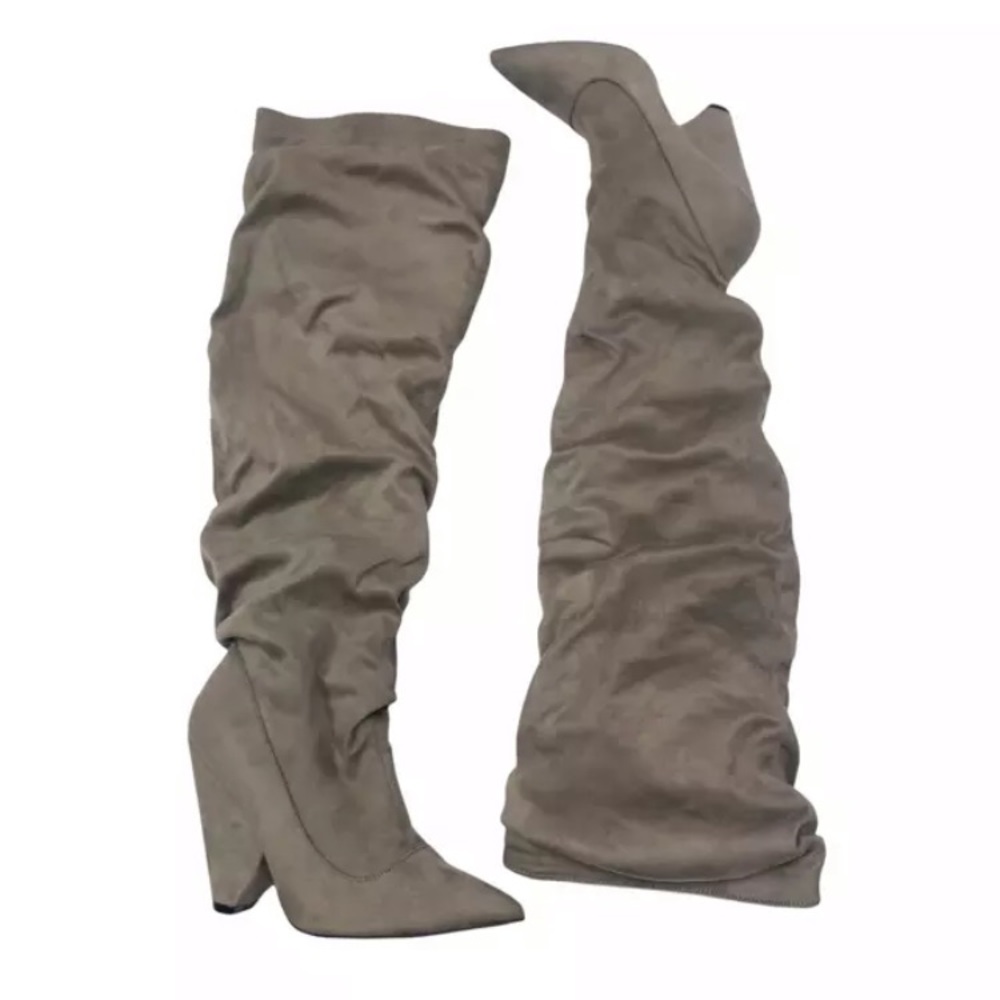 Slouch Boots - Light Brown Women's Boots - Size 6 - Women's Shoes